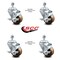Service Caster 3 Inch High Temp Phenolic Swivel 1/2 Inch Threaded Stem Caster Set with Brake SCC SCC-TS20S314-PHRHT-TLB-121315-4 - alternate 2